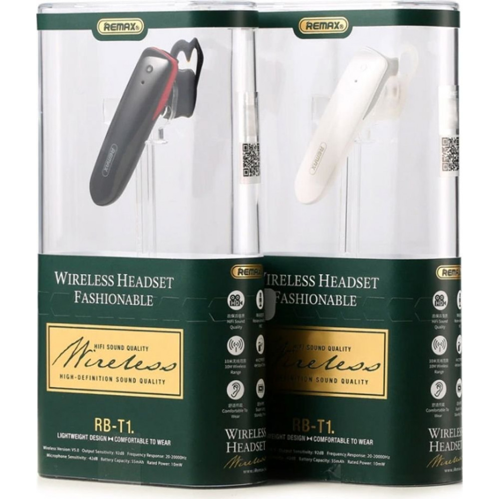 Bluetooth-гарнітура Remax RB-T1 White (6954851295457)