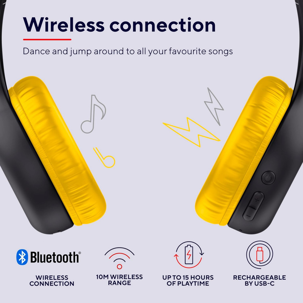 Bluetooth-гарнітура Trust On-ear Nouna Kids, Wireless Black (25405)