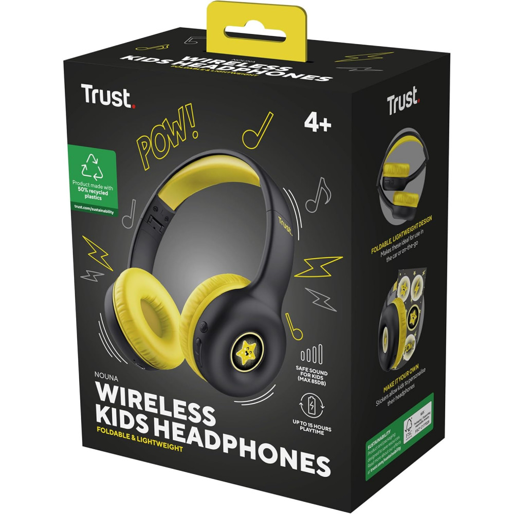 Bluetooth-гарнітура Trust On-ear Nouna Kids, Wireless Pink (25274)