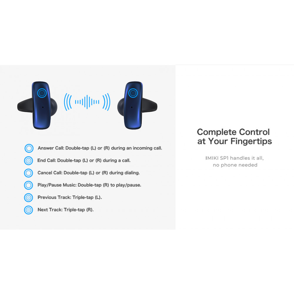 Bluetooth-гарнітура iMiki SP1 Black