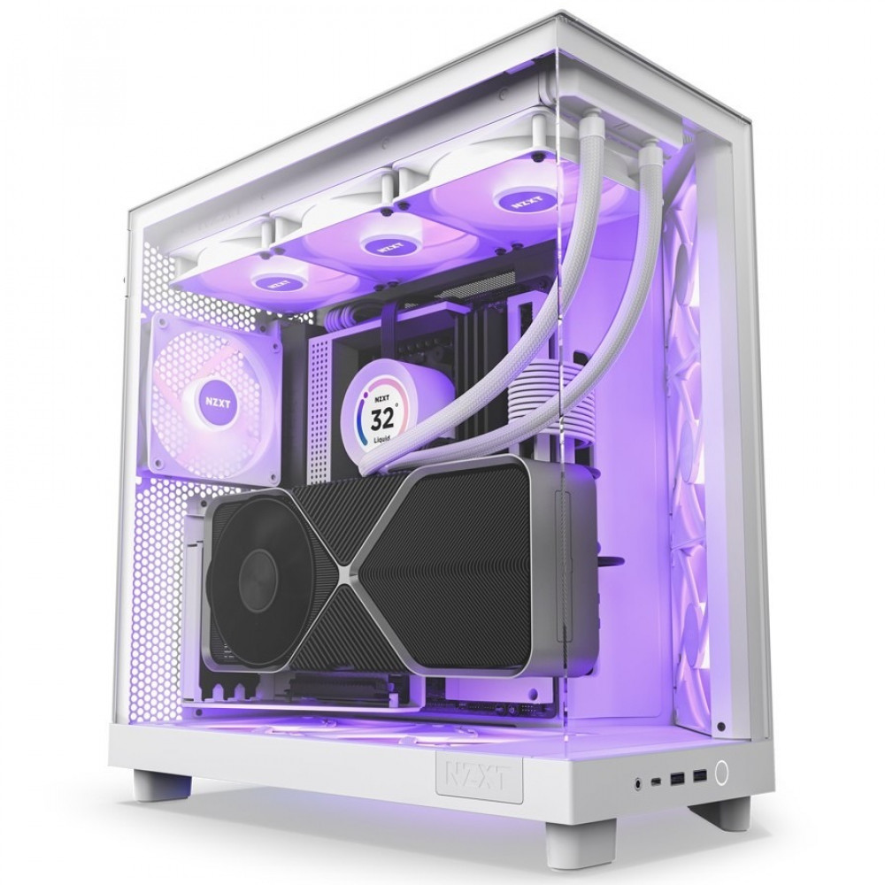 Корпус NZXT H6 Flow RGB White (CC-H61FW-R1) без БЖ
