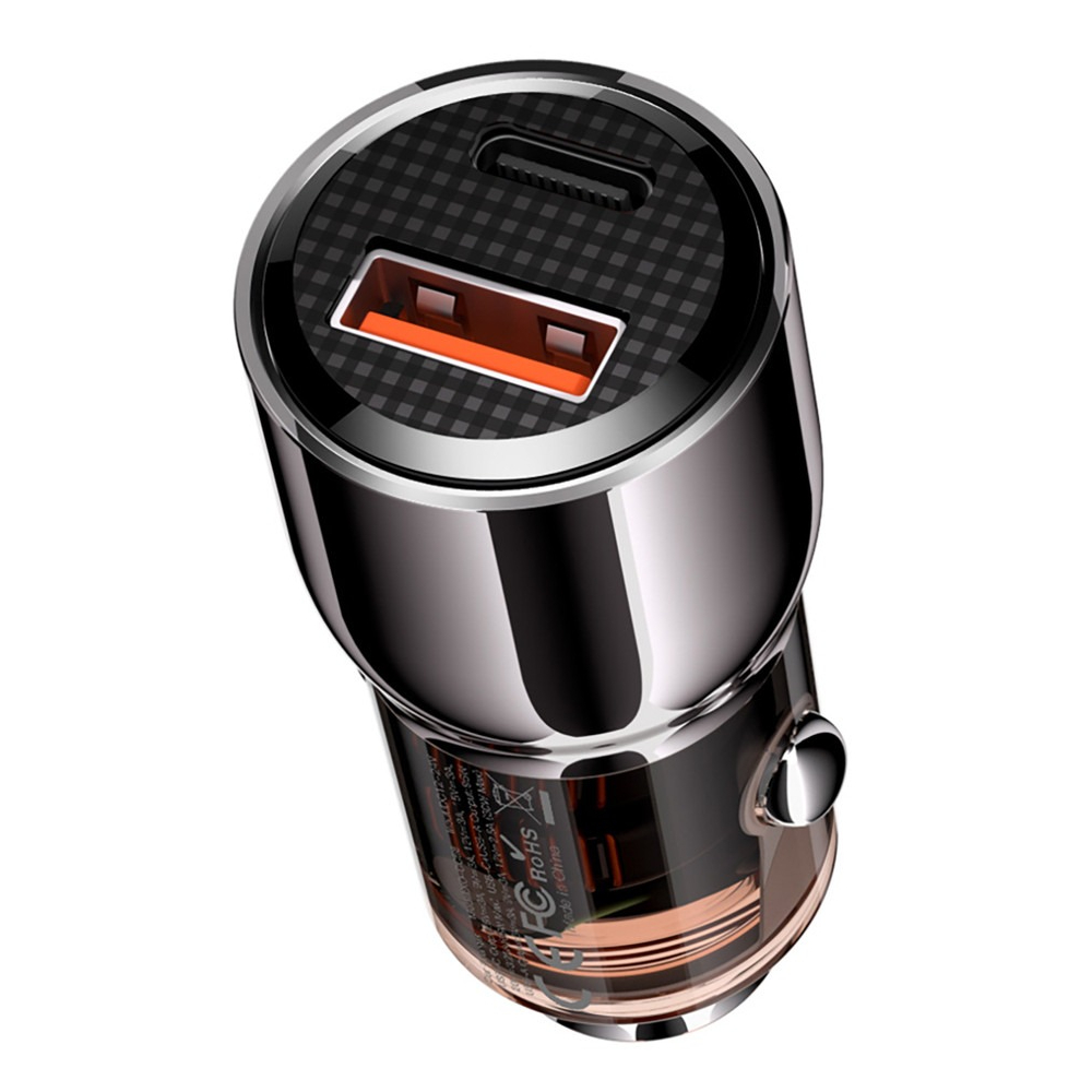 Автомобільний зарядний пристрій XO CC58 (USB, USB-C, 3.25A) 95W Dark Grey