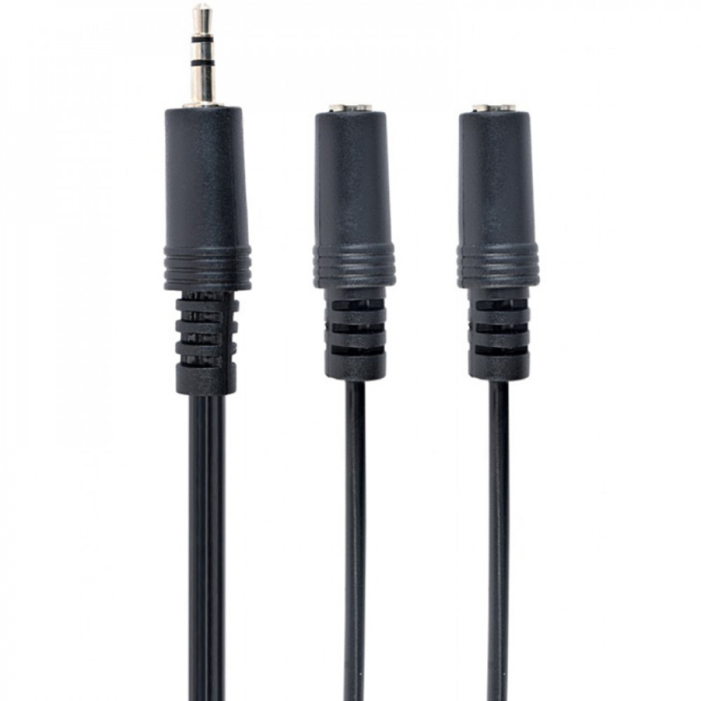 Аудіо-кабель Cablexpert 3.5 мм - 2х3.5 мм (M/F), 5 м, чорний (CCA-415)