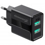 Мережевий зарядний пристрій Grand-X CH-15B (2xUSB 2.1A) Black