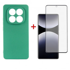 Чохол-накладка Dengos Soft для Xiaomi Redmi Note 14 Pro Mint (DG-KM-132) + захисне скло Чохол-накладка Dengos Soft для Xiaomi Redmi Note 14 Pro Mint (DG-KM-132) + захисне скло