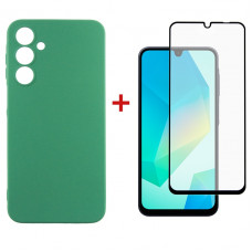 Чохол-накладка Dengos Soft для Samsung Galaxy A16 SM-A165 Mint (DG-KM-134) + захисне скло Чохол-накладка Dengos Soft для Samsung Galaxy A16 SM-A165 Mint (DG-KM-134) + захисне скло