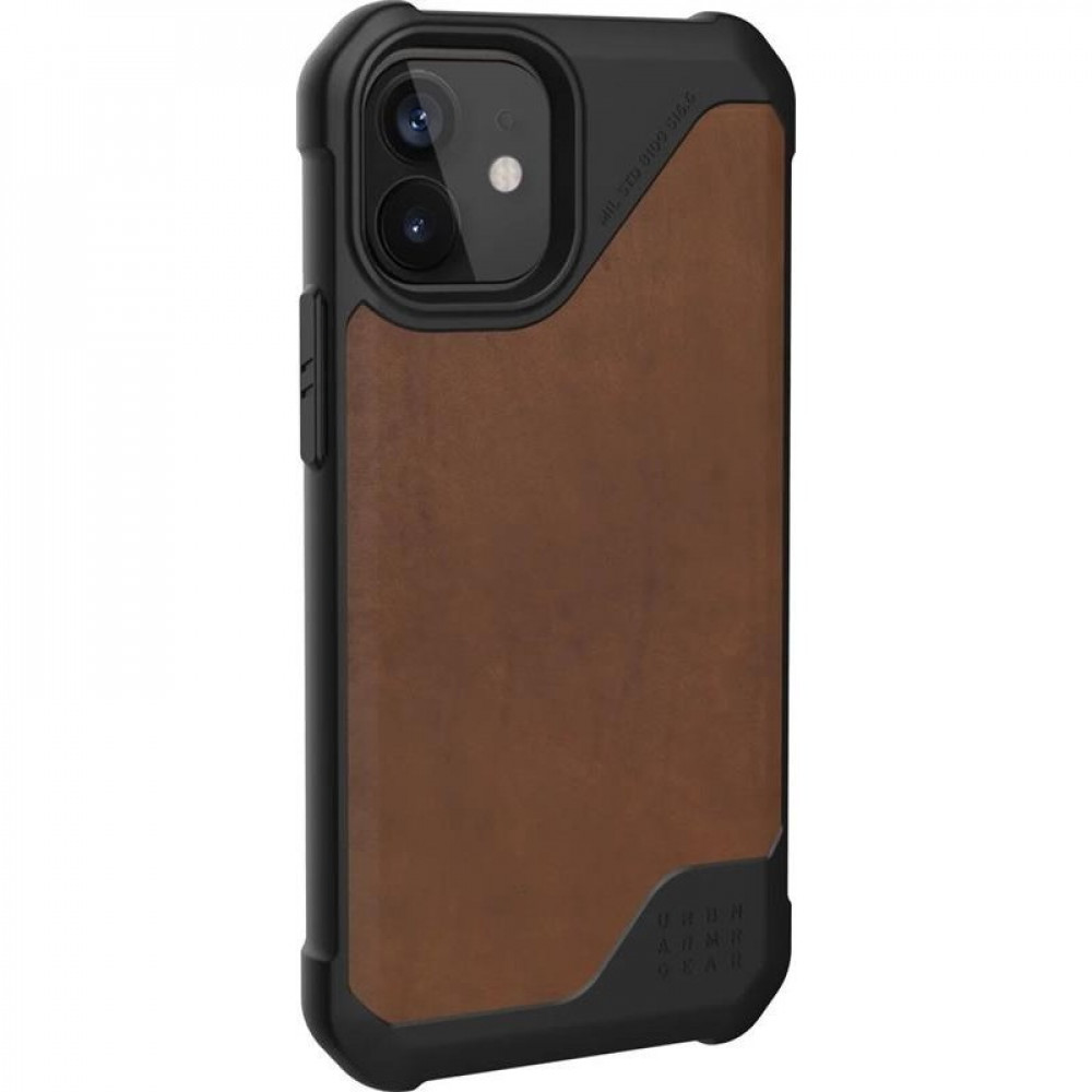 Чохол-накладка Urban Armor Gear Metropolis Lite для Apple iPhone 12 Mini Leather Brown (11234O118380)