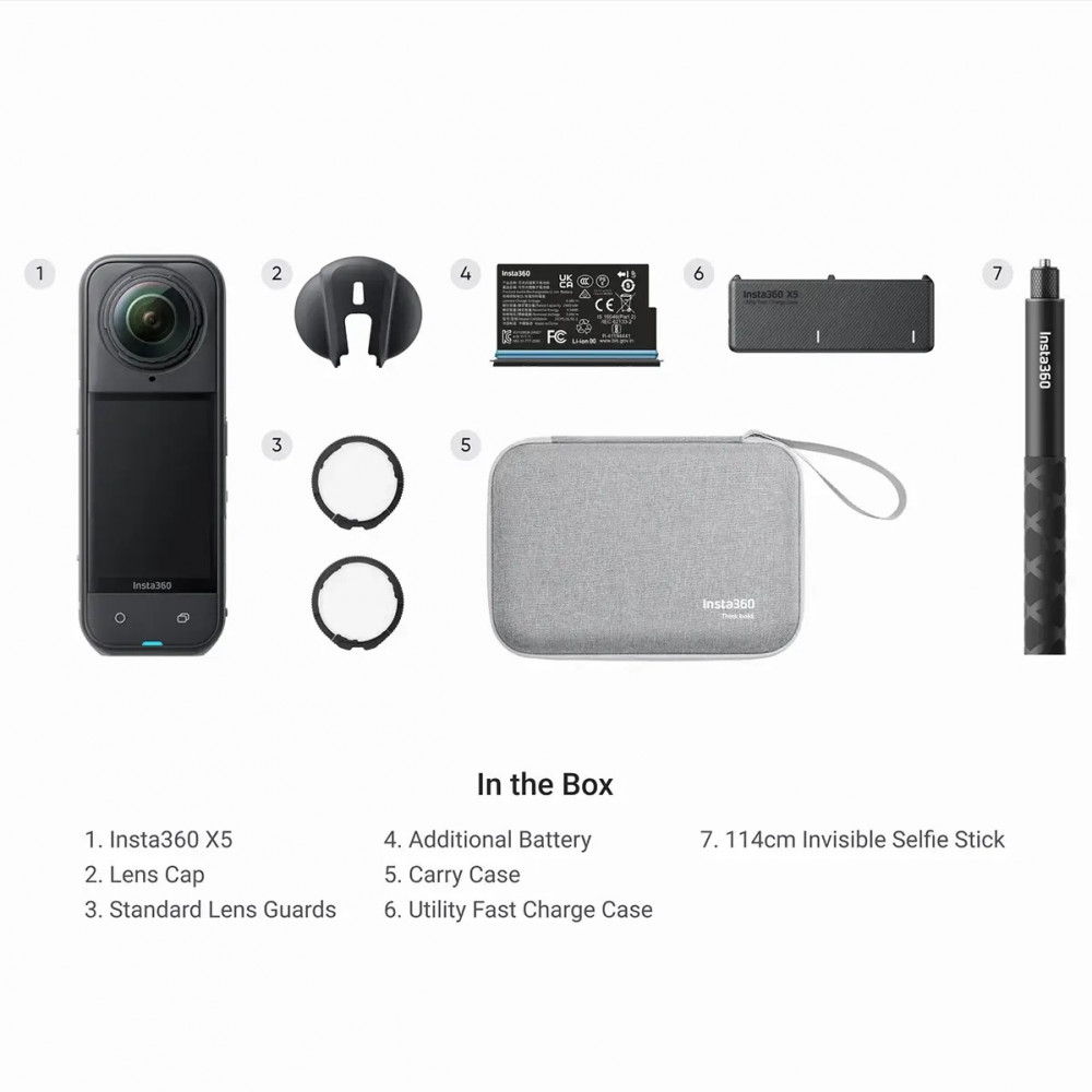 Екшн-камера Insta360 X5 Essentials Bundle (CINSAAHA_504)_EU