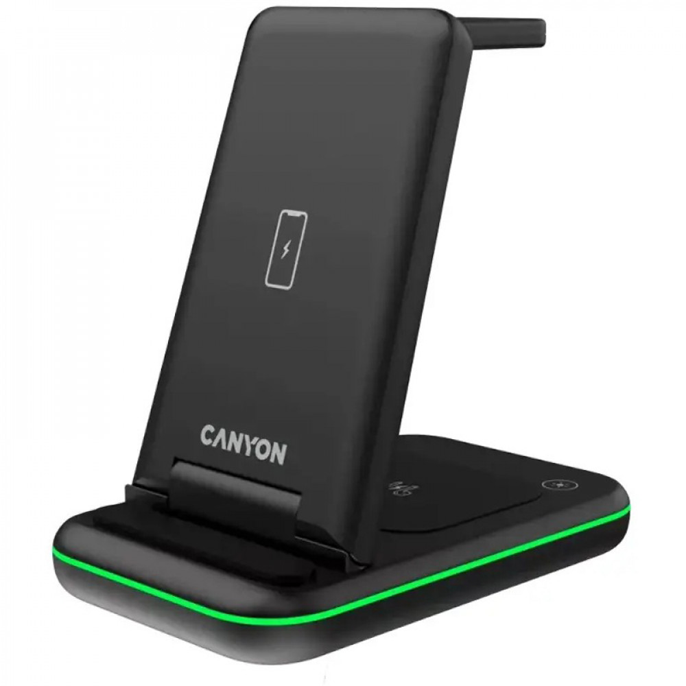 Бездротовий зарядний пристрій Canyon WS-304 15W Black (CNS-WCS304B)