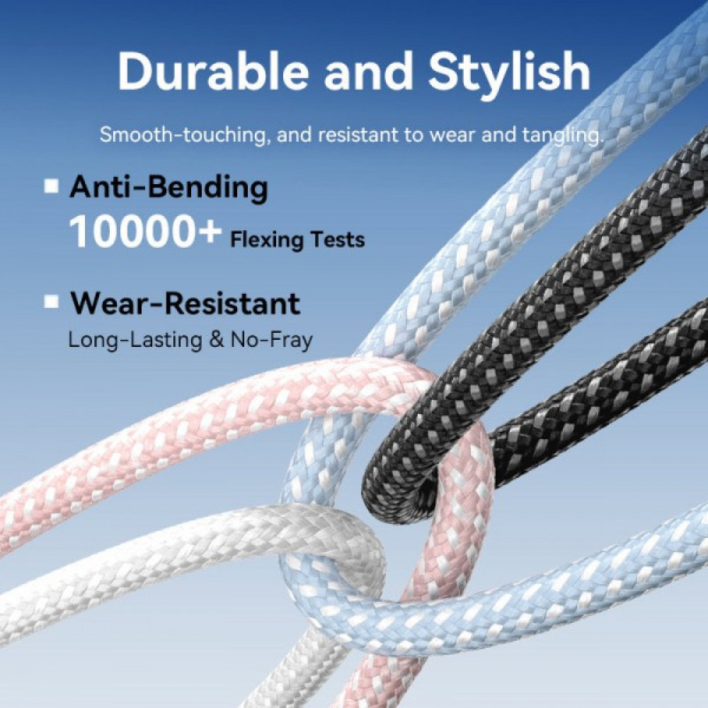 Кабель Vention USB - USB Type-C (M/M), 60W, 3A, 2 м, White (CTNWH)