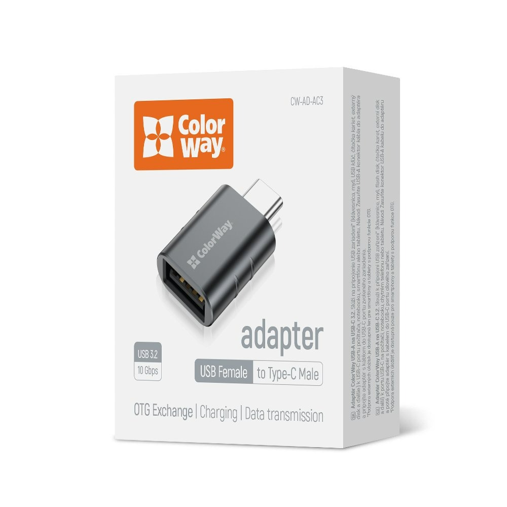 Адаптер ColorWay USB - USB-C 3.2 (CW-AD-AC3)
