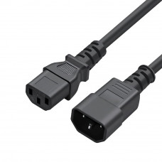 Кабель живлення ColorWay C13-C14, 1 м, Black (CW-CBP087-BK)