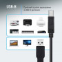 Кабель ColorWay USB - USB Type-B V 2.0 (M/M), 2 м, Black (CW-CBUB072-BK)