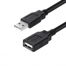 Кабель ColorWay USB - USB V 2.0 (M/F), 1.8 м, Black (CW-CBUF076-BK)