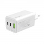 Мережевий зарядний пристрій ColorWay GaN Mini 100W PD Port PPS USB (USB-2C1A) White (CW-CHS061PD-WT)