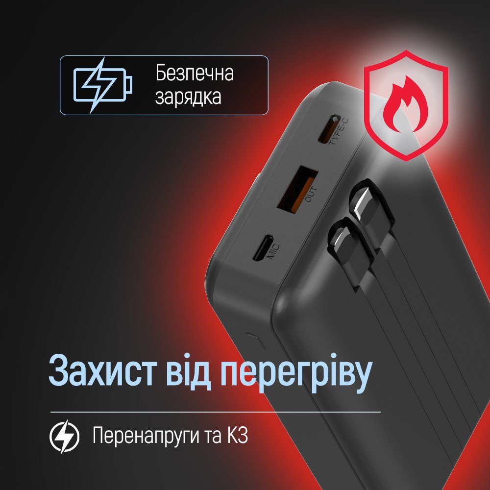 Універсальна мобільна батарея ColorWay Optimal Power 20000mAh Black (CW-PB200LPB5BK-PDD)