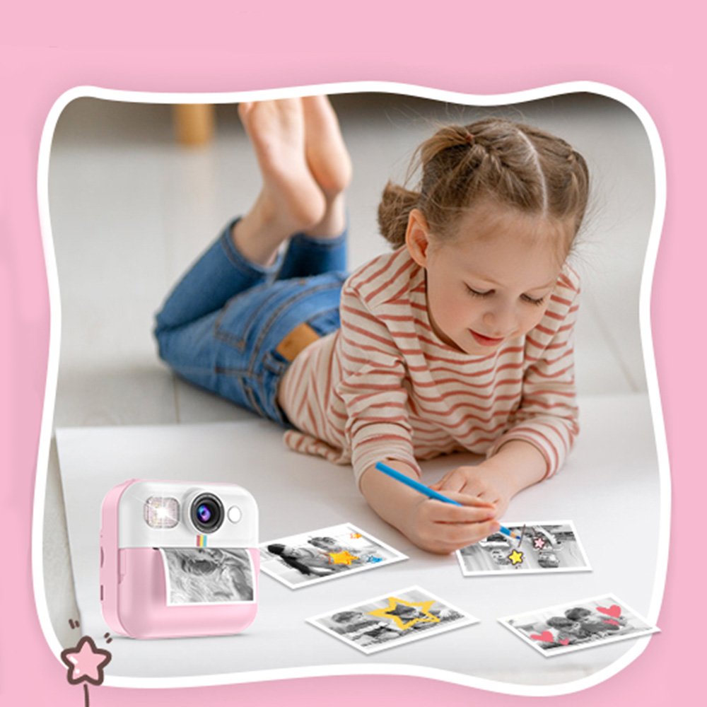 Дитячий фотоапарат ColorWay з функцією моментального друку Pink (CW-PHP01P)