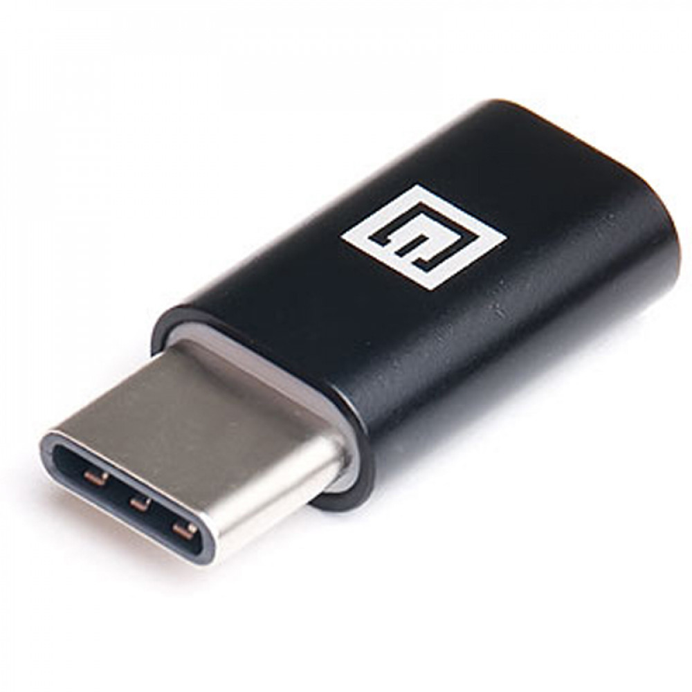 Адаптер REAL-EL micro USB - USB Type-C (F/M), Black (EL123500018)