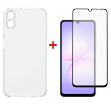 Чохол-накладка Dengos Soft для Samsung Galaxy A07 SM-A075 Clear (DG-KM-170) + захисне скло