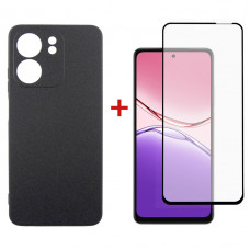 Чохол-накладка Dengos Carbon для Oppo A5X Black (DG-KM-175) + захисне скло