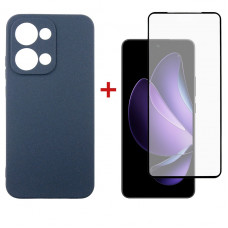 Чохол-накладка Dengos Carbon для Oppo Reno13 5G Blue (DG-KM-177) + захисне скло