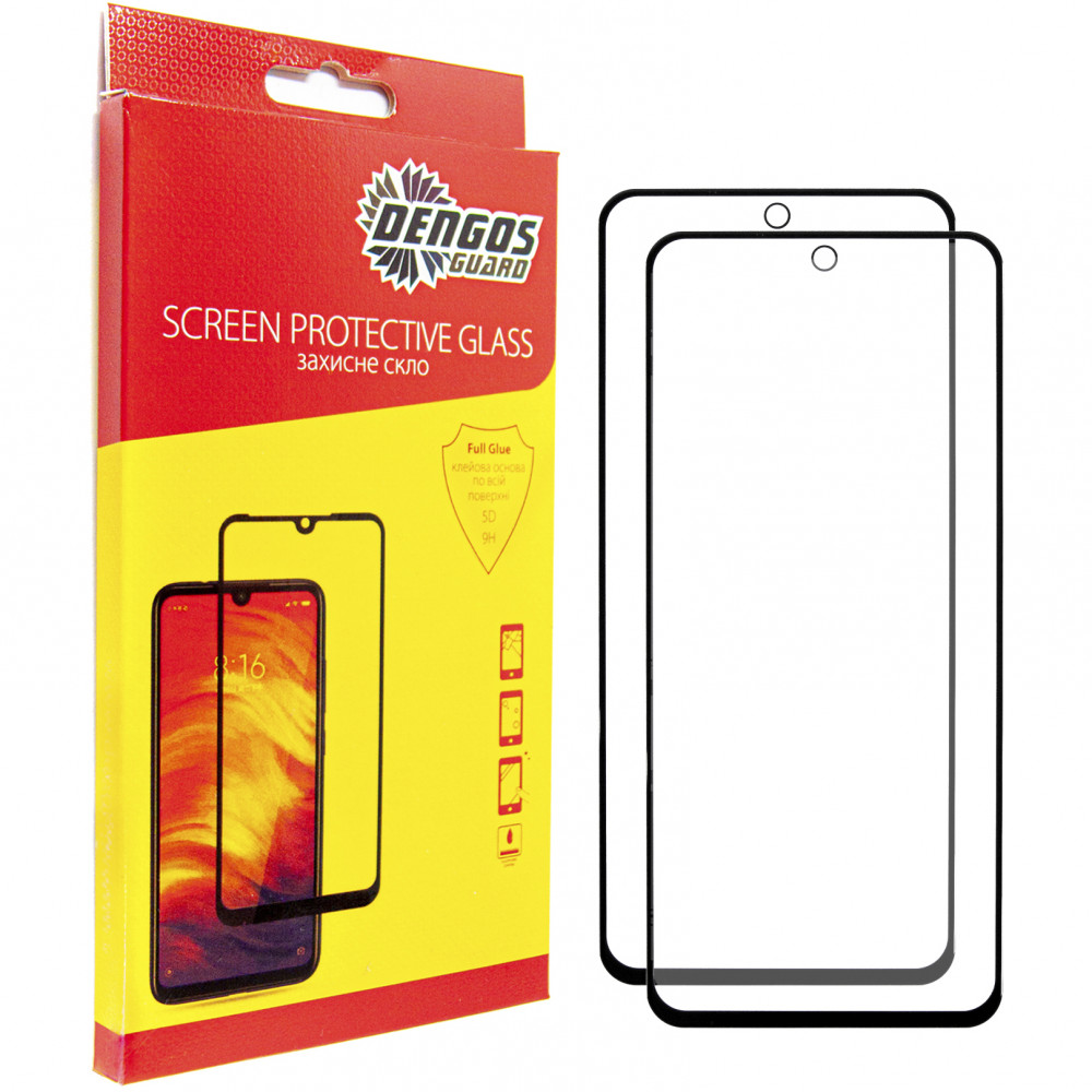 Захисне скло Dengos для Samsung Galaxy A55 5G SM-A556 Black Full Glue (DG-TG2P-14) 2шт