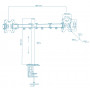 Кронштейн Walfix DM-400B (для 2-х моніторів) Кронштейн Walfix DM-400B (для 2-х моніторів)