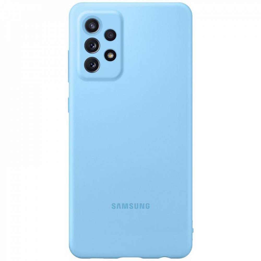 Чохол-накладка Samsung Silicone Cover для Samsung Galaxy A72 SM-A725 Blue (EF-PA725TLEGRU)