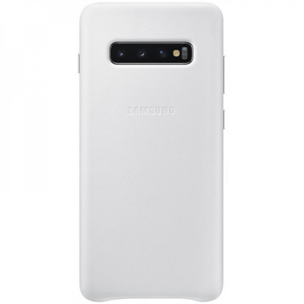 Чохол-накладка Samsung Leather Cover для Samsung Galaxy S10+ SM-G975 White (EF-VG975LWEGRU)