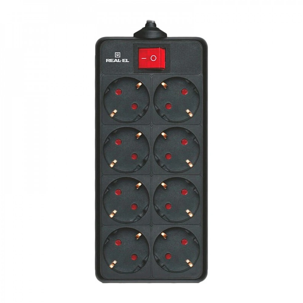 Фільтр живлення REAL-EL RS-8 Protect 5м Black (EL122300024)