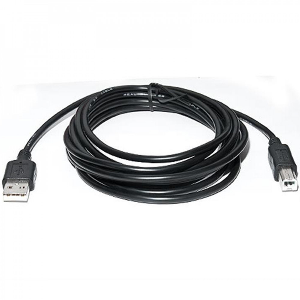 Кабель REAL-EL Pro USB - USB Type-B V 2.0 (M/M), 2 м, чорний (EL123500026)