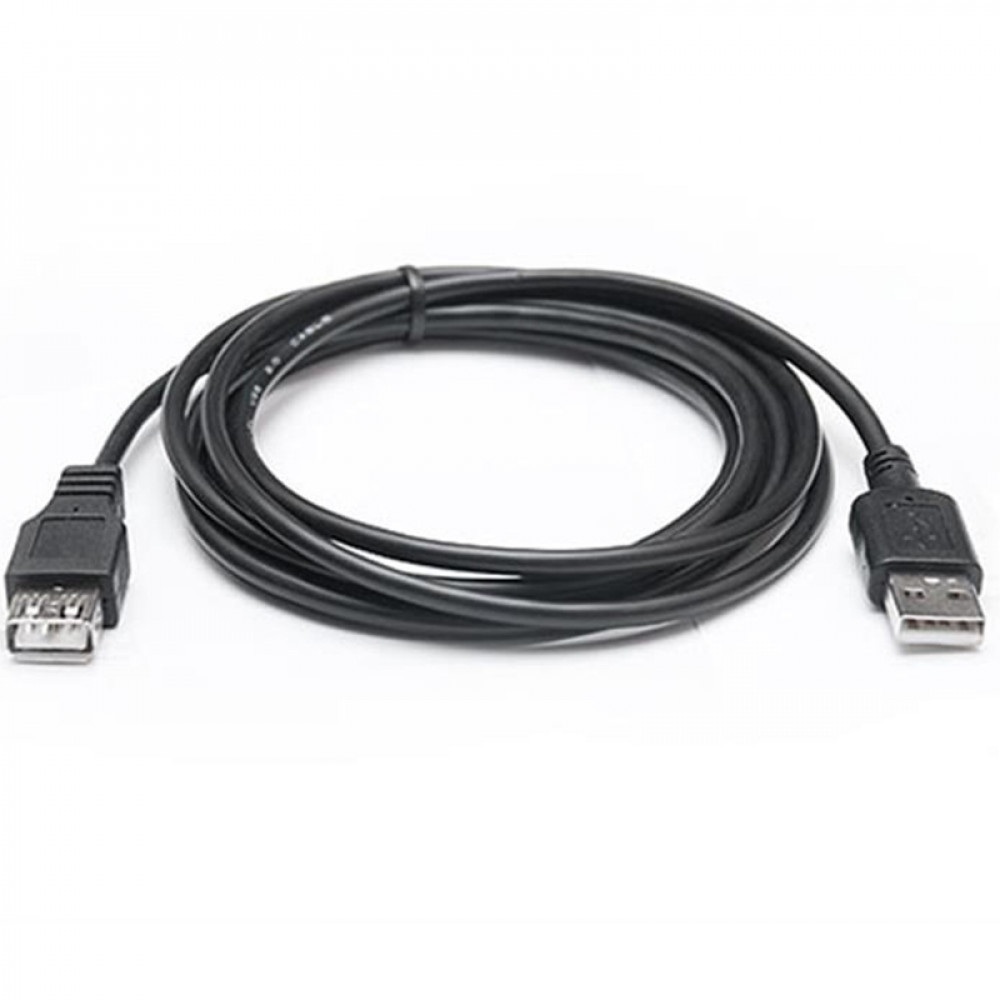 Кабель REAL-EL Pro USB - USB V 2.0 (M/F), 2 м, чорний (EL123500028)