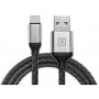 Кабель REAL-EL Premium Leather USB - USB Type-C (M/M), 1 м, Black (EL123500049)