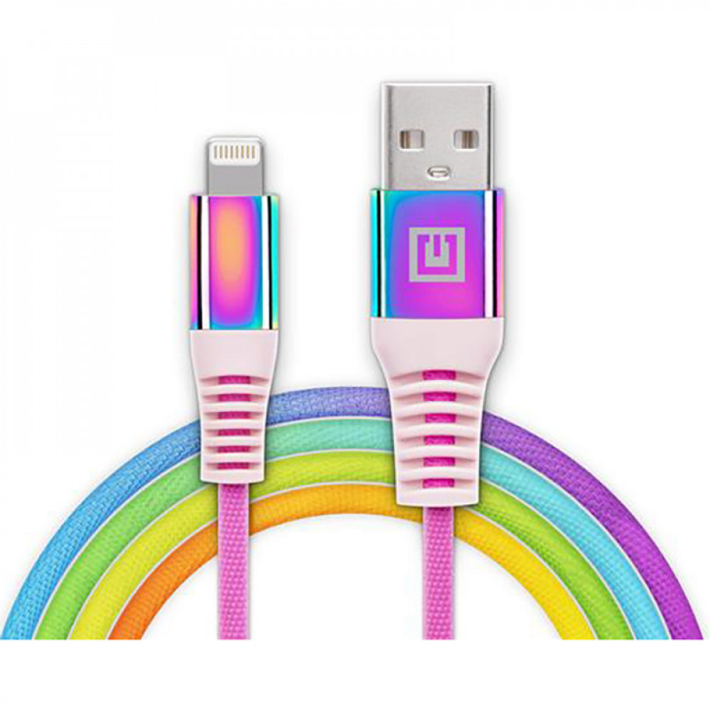 Кабель REAL-EL USB - Lightning (M/M), 1 м, Rainbow (EL123500051)