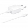 Мережевий зарядний пристрій Samsung 15W (1USBx3A) White (EP-T1510XWEGRU) + кабель Type-C