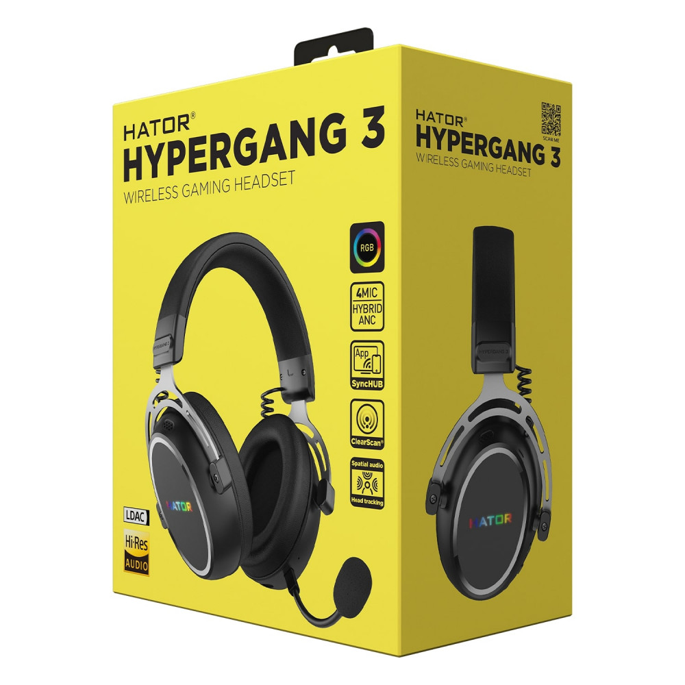 Гарнiтура Hator Hypergang 3 Wireless Black (ESH55)