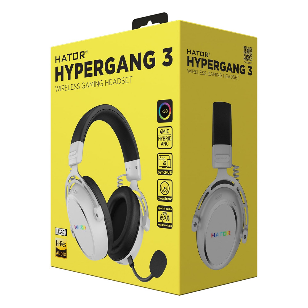 Гарнiтура Hator Hypergang 3 Wireless White (ESH56)