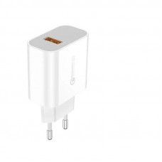 Мережевий зарядний пристрій Foneng EU46 QC3.0 Charger (1USBх3A) White (EU46-CH-IP) + кабель Lightning Мережевий зарядний пристрій Foneng EU46 QC3.0 Charger (1USBх3A) White (EU46-CH-IP) + кабель Lightning
