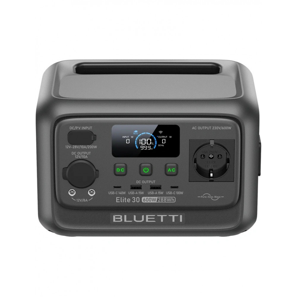 Зарядна станція Bluetti Elite 30 V2, 600W, 288Wh