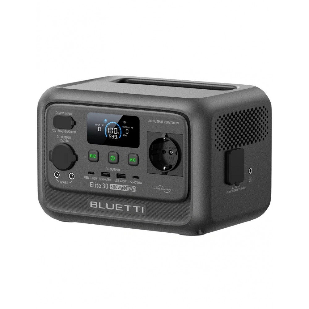Зарядна станція Bluetti Elite 30 V2, 600W, 288Wh