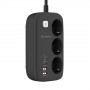 Фільтр живлення ColorWay CW-CHE34PDB GaN3 Pro PD 65W (2USB-A + 2 TYPE-C) 3 розетки, 4 USB, 2 м, чорний