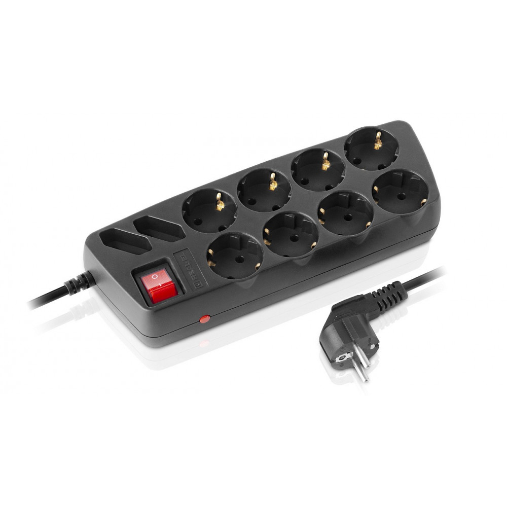 Фільтр живлення REAL-EL RS-10 Protect 1.8 м Black