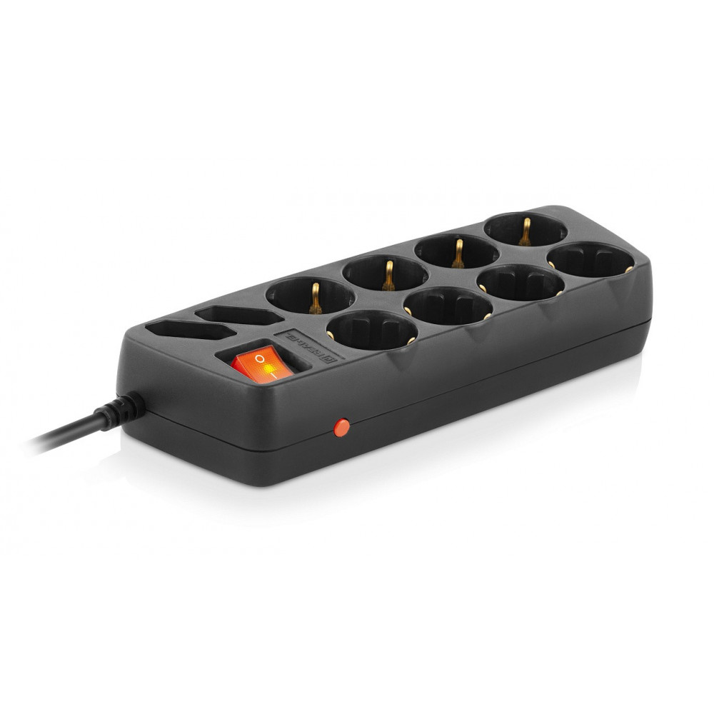 Фільтр живлення REAL-EL RS-10 Protect 1.8 м Black