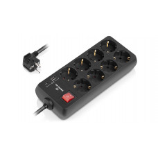 Фільтр живлення REAL-EL RS-Protect 805 1.8м Black (EL122300042)