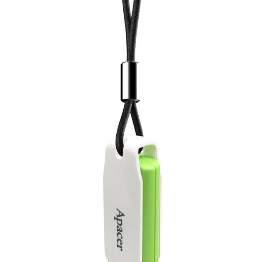 Флеш-накопичувач USB 32GB Apacer AH335 White/Green (AP32GAH335G-1)