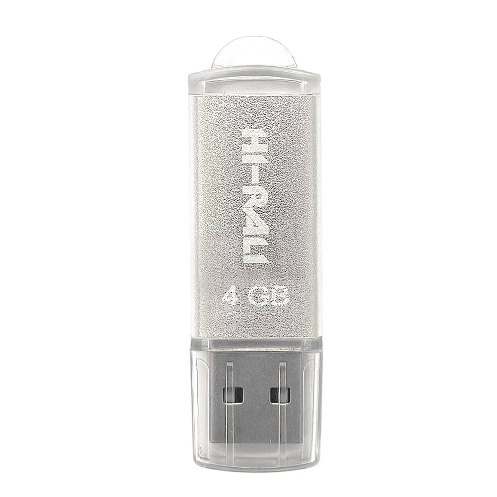 Флеш-накопичувач USB 4GB Hi-Rali Rocket Series Silver (HI-4GBVCSL)