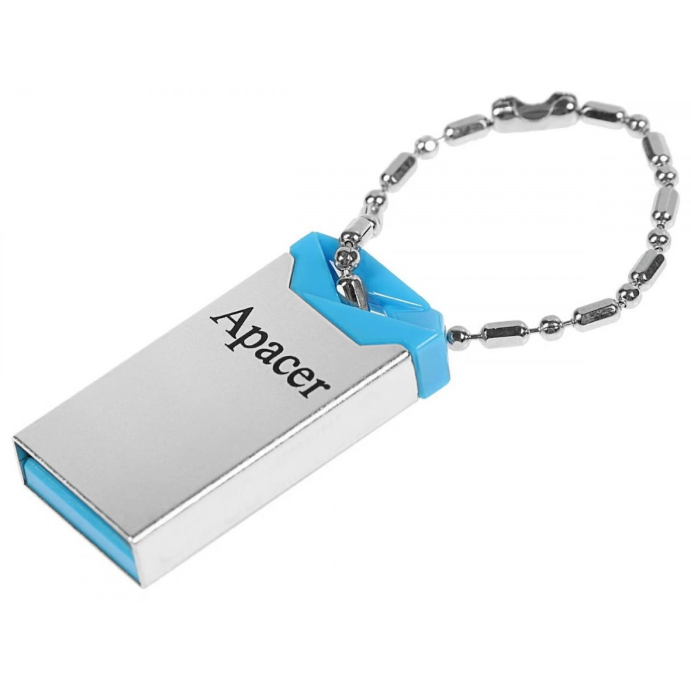 Флеш-накопичувач USB 64GB Apacer AH111 Silver/Blue (AP64GAH111U-1)