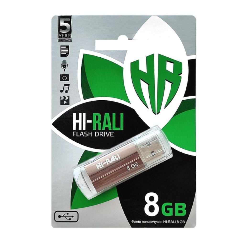 Флеш-накопичувач USB 8GB Hi-Rali Corsair Series Bronze (HI-8GBCORBR)
