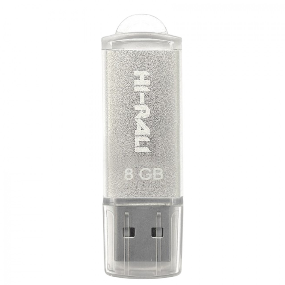 Флеш-накопичувач USB 8GB Hi-Rali Rocket Series Silver (HI-8GBVCSL)