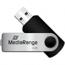 Флеш-накопичувач USB2.0 64GB MediaRange Black/Silver (MR912) Флеш-накопичувач USB2.0 64GB MediaRange Black/Silver (MR912)
